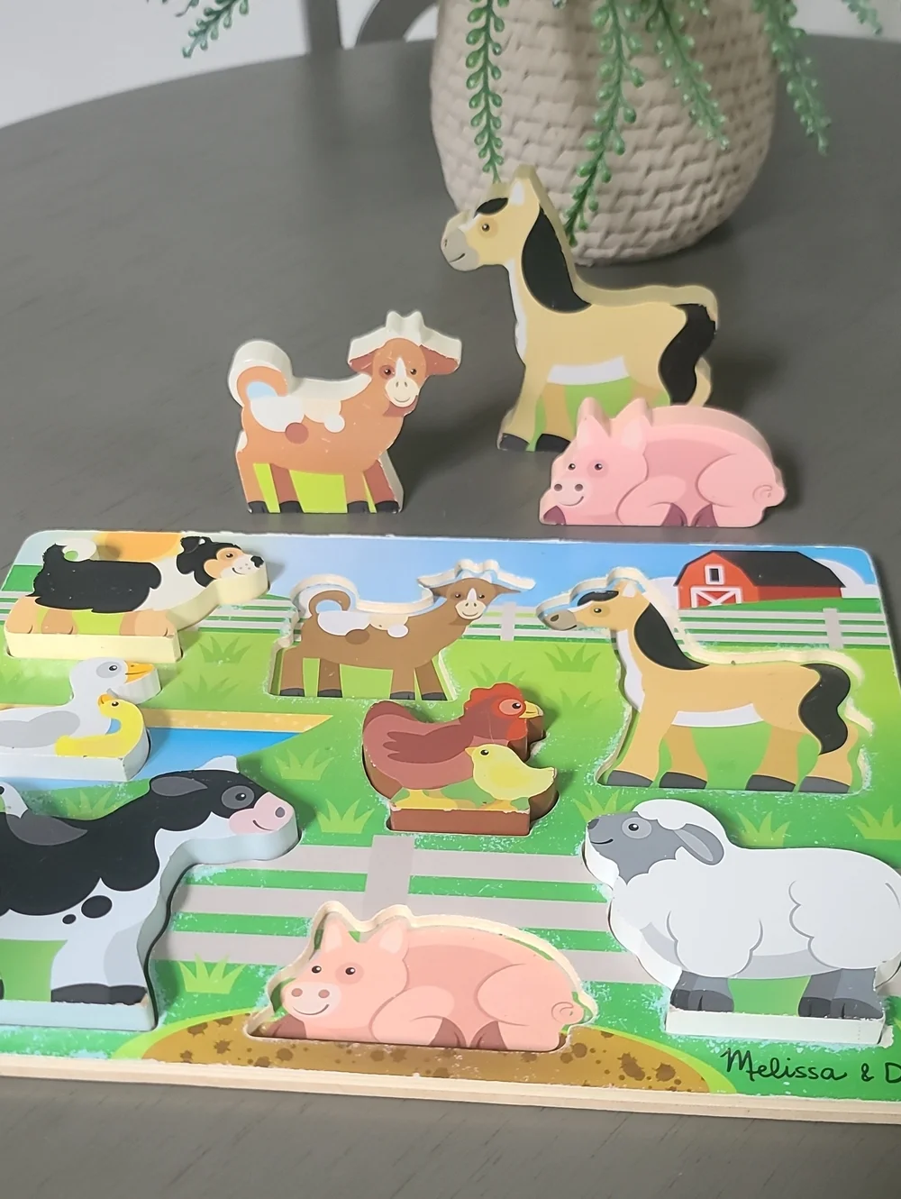 Melssa & Doug Wood Colorful Kids Learning Toy Set.